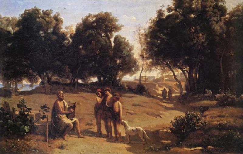 Corot Camille Homero and the shepherds